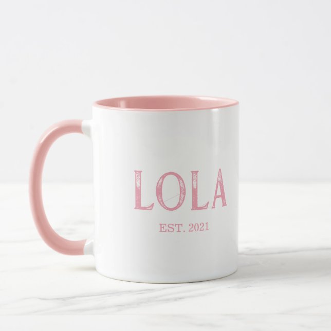 Mug Année d'établissement de Pink Lola (Gauche)