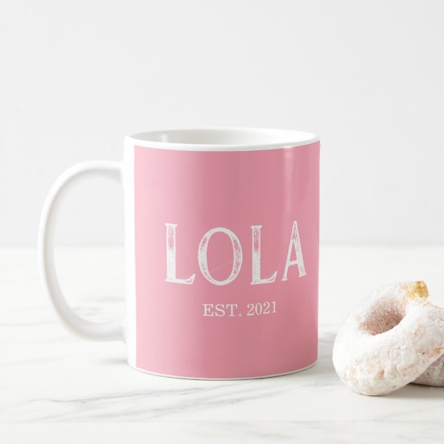 Mug Année d'établissement de Pink Lola (Avec donut)
