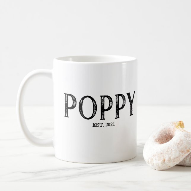 Mug Année d'établissement de Poppy (Avec donut)