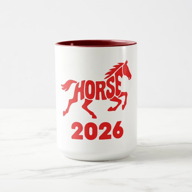 Mug Année du Cheval 2026 (Centre)