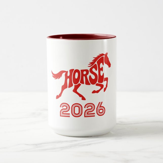 Mug Année du Cheval 2026 (Centre)