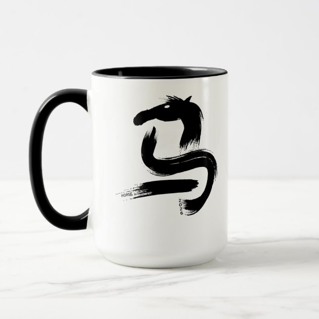 Mug Année du cheval 2026 (Gauche)