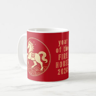 Mug Année du Cheval 2026 Nouvel An Chinois