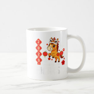 Mug Année du Cheval 2026 Nouvel An Chinois Mignon Kawa