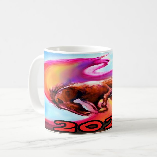 Mug Année du Cheval de Feu 2026 (Devant gauche)