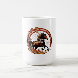 Mug Année du Cheval Flamme, Cadeau du Zodiaque Lunaire