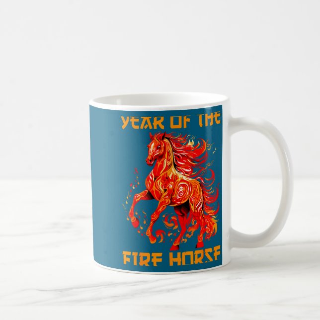 Mug année du cheval lunaire feu nouvelle année chinois (Droite)