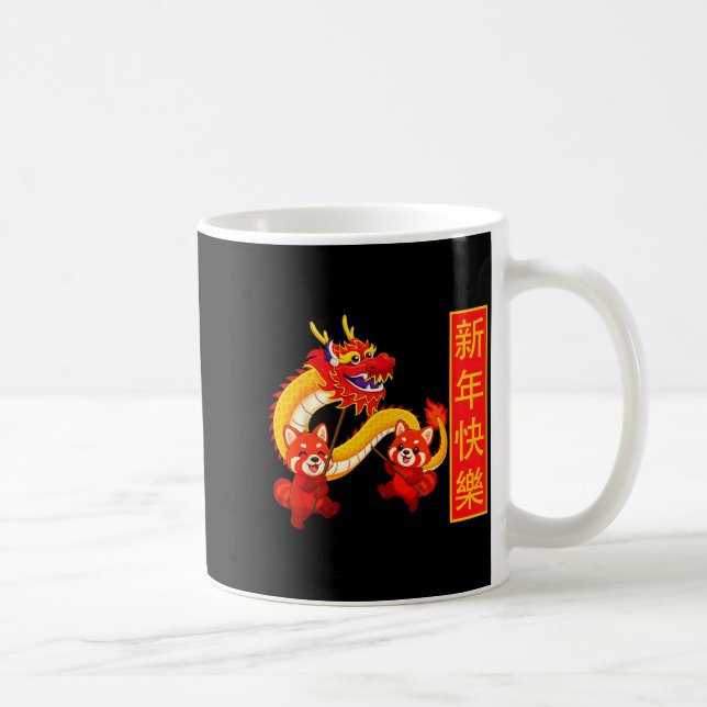 Mug Année du cheval Panda Danse du dragon Nouvel An ch (Droite)