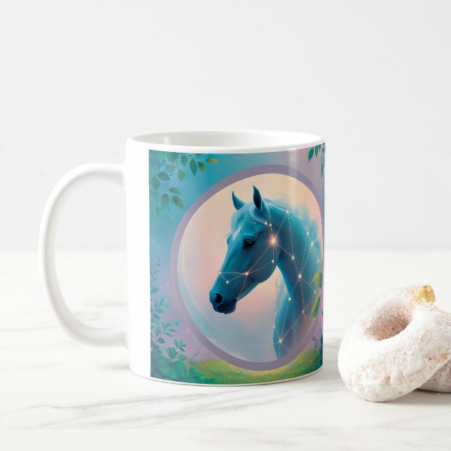 Mug Année du Cheval personnalisée 2026 (Avec donut)