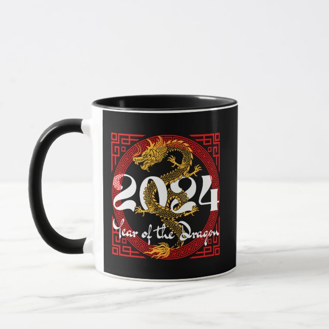 Mug Année du Dragon 2024 zodiaque chinois (Gauche)