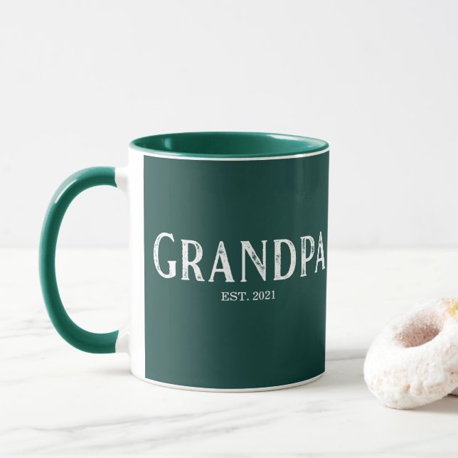 Mug Année du grand-père vert Hunter (Avec donut)