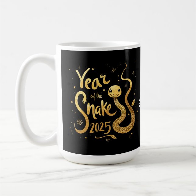 Mug Année du serpent chinois 2025 Zodiac (Gauche)