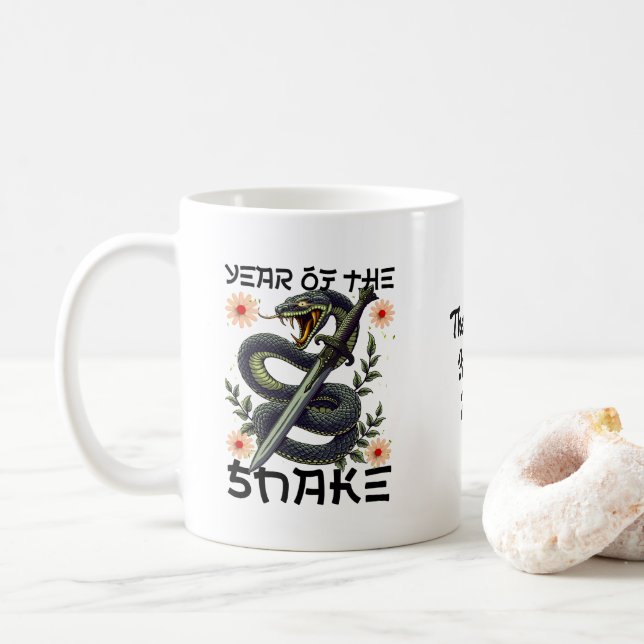 Mug Année du zodiaque du Serpent Nouvel An chinois (Avec donut)