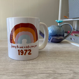 Mug Année personnalisée Arc-en-ciel rendre le monde me