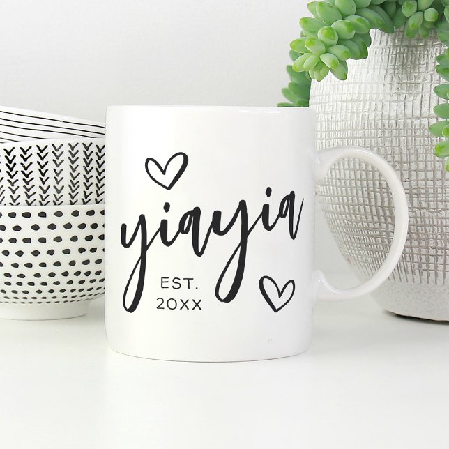 Mug Année Yiayia Grandma établie (Créateur téléchargé)