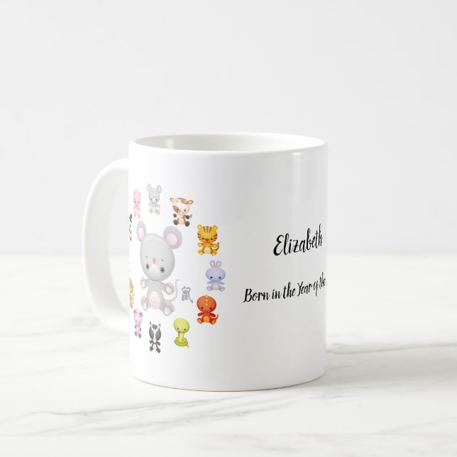 Mug Année zodiaque chinoise du rat (Devant gauche)