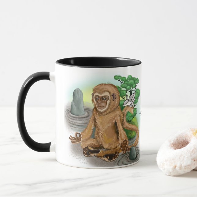 Mug Année zodiaque chinoise du singe (Avec donut)
