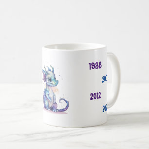 Mug Années chinoises du Dragon bleu 1940 à 2024