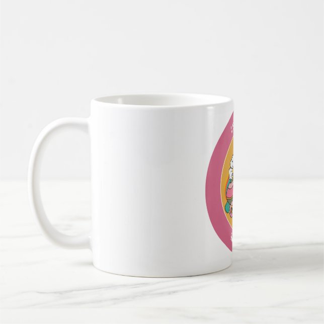 Mug anniversaire 10 ans patin à roulettes rose mignon  (Gauche)