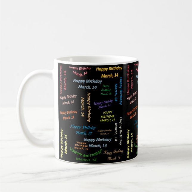 Mug anniversaire 14 mars (Gauche)