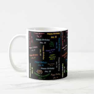 Mug anniversaire 16 janvier