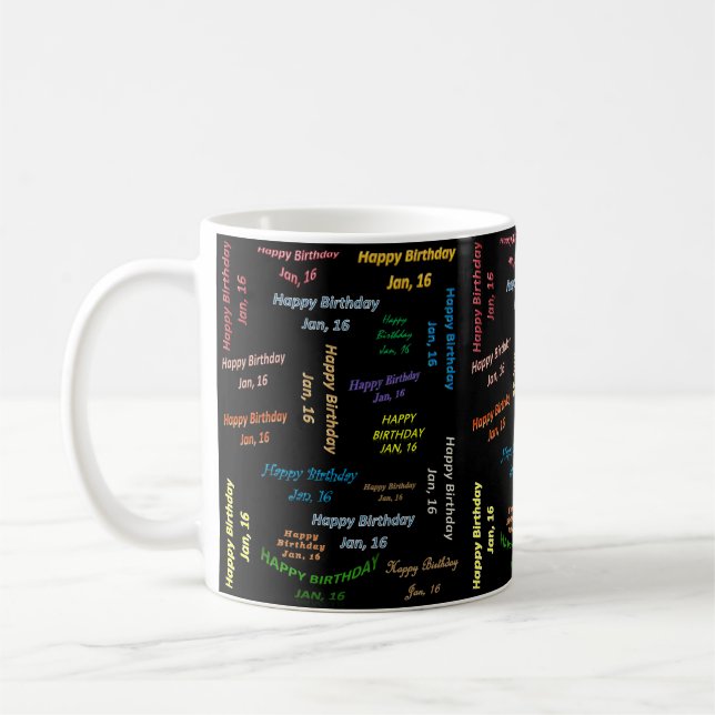Mug anniversaire 16 janvier (Gauche)