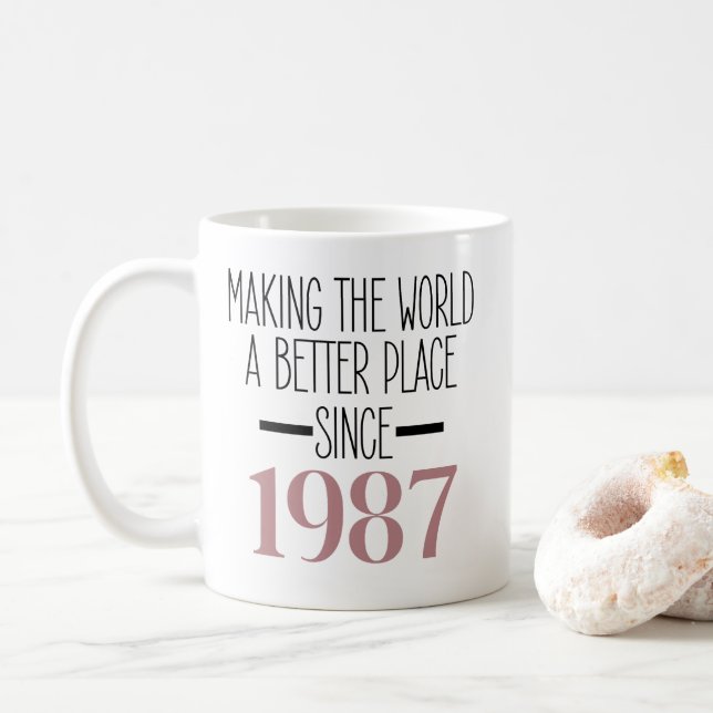 Mug Anniversaire 1987 40 40 ans Femme Grande Mère (Avec donut)