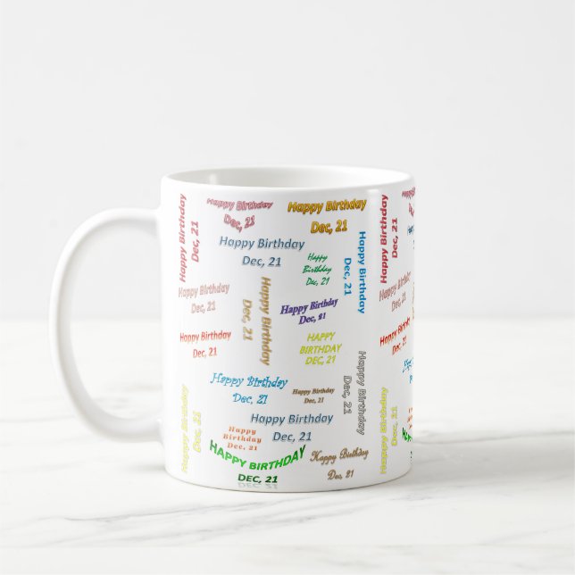 Mug anniversaire 21 décembre (Gauche)