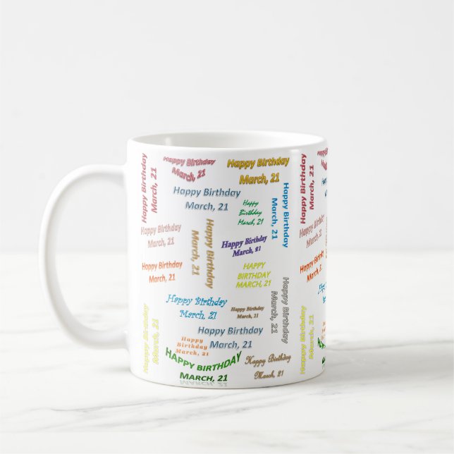 Mug anniversaire 21 mars (Gauche)