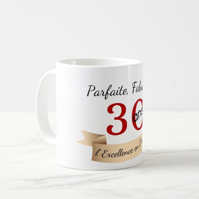 Mug anniversaire 30 ans (Devant gauche)