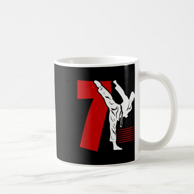 Mug Anniversaire 7 ans Karaté Enfants 7 ans Karaté Ann (Droite)