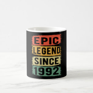 Mug anniversaire âgé de 29 ans 1992 Légende épopée 29e