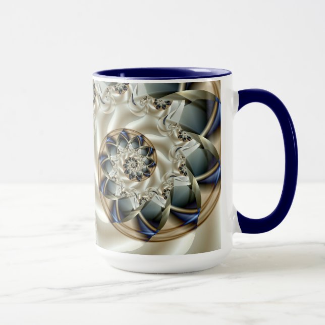 Mug Anniversaire Beau art Abstrait Fractal (Droite)