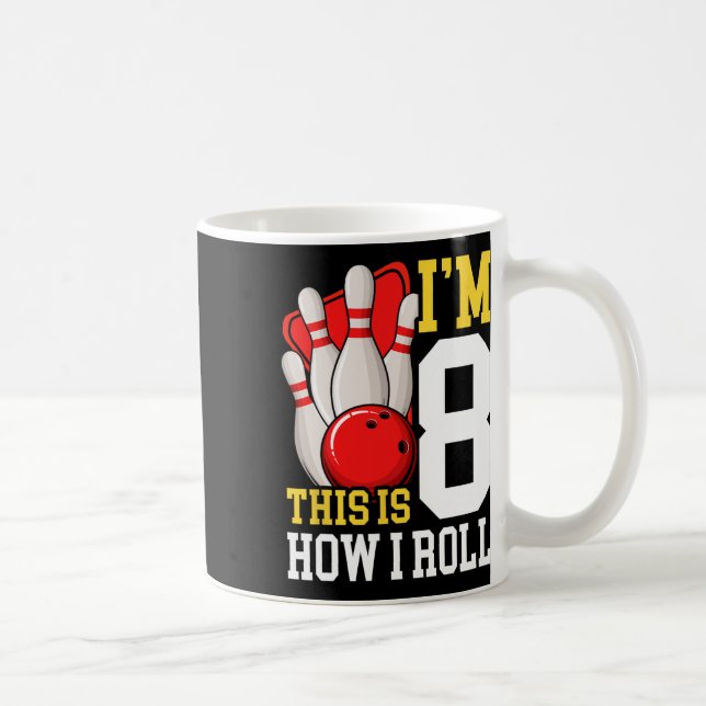 Mug Anniversaire Bowling 8 Ans 8ème Enfants Garçons G (Droite)