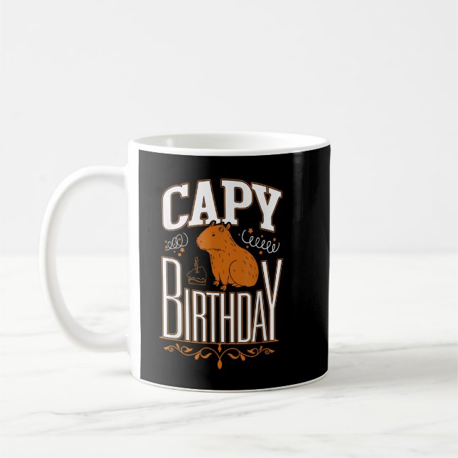 Mug Anniversaire Capy, Capybara Plush, Cappybara, Capy (Gauche)