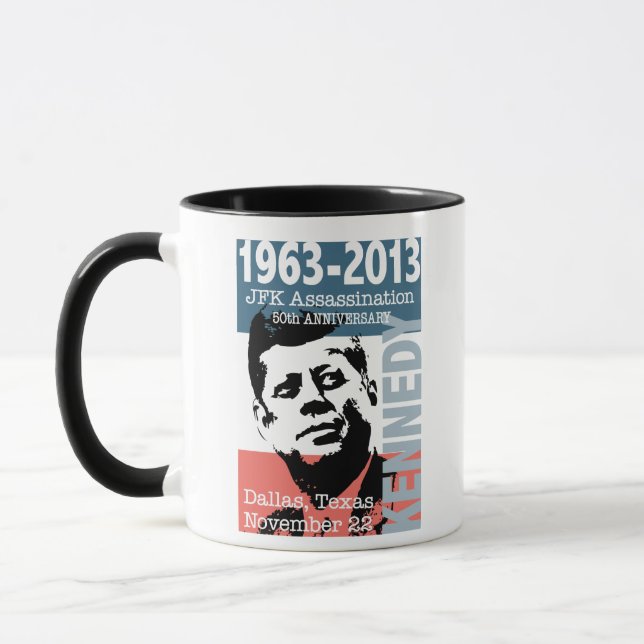 Mug Anniversaire d'assassinat de JFK Kennedy 1963 - (Gauche)
