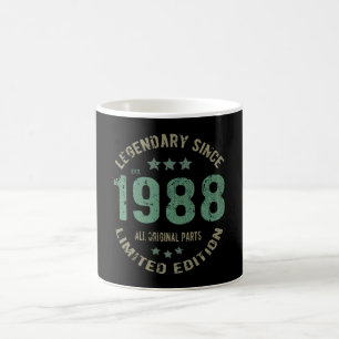 Mug anniversaire de 37 ans 1988 Légende 37e anniversai