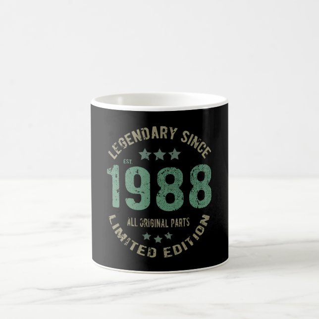 Mug anniversaire de 37 ans 1988 Légende 37e anniversai (Centre)