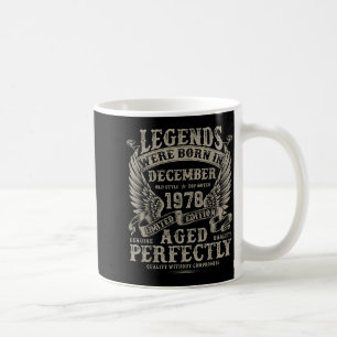 Mug Anniversaire de 47 ans pour hommes décembre 1978 