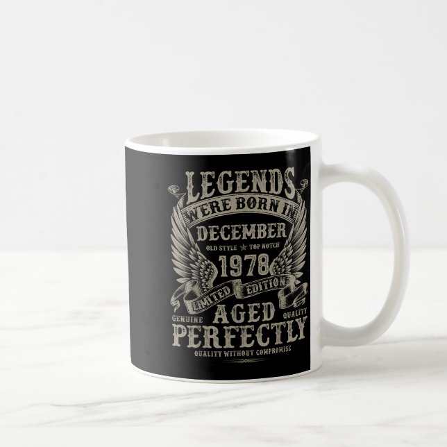 Mug Anniversaire de 47 ans pour hommes décembre 1978  (Droite)