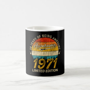 Mug anniversaire de 50 ans 1971 stupéfiant depuis 50e 