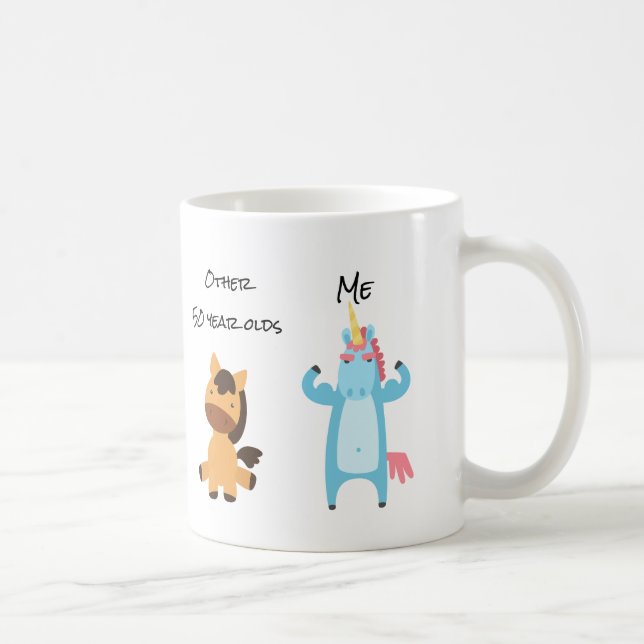 Mug Anniversaire de 50 ans Licorne Autre Sport (Droite)