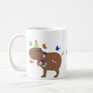 Mug Anniversaire de Capybara drôle drôle nom de coutum