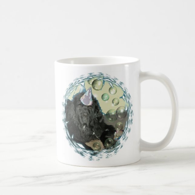 Mug Anniversaire de chien de Terre-Neuve,    y a-t-il (Droite)