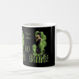 Mug Anniversaire de diva ou vert chic de la fille de