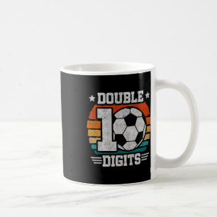 Mug Anniversaire de football - Double Chiffres 10 ans