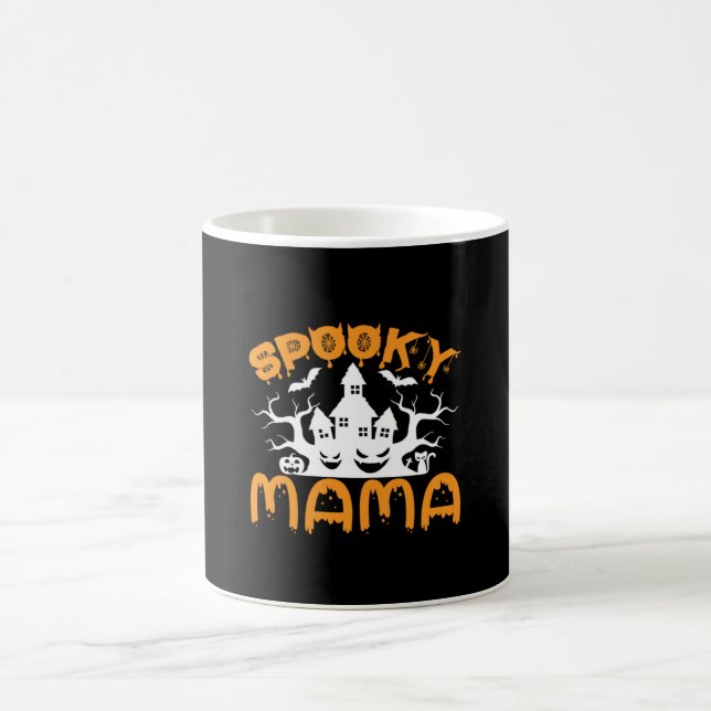 Mug Anniversaire de Halloween Éffrayant Mama (Centre)