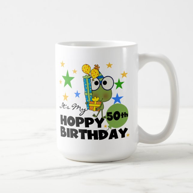 Mug Anniversaire de houblon de Froggie cinquantième (Droite)