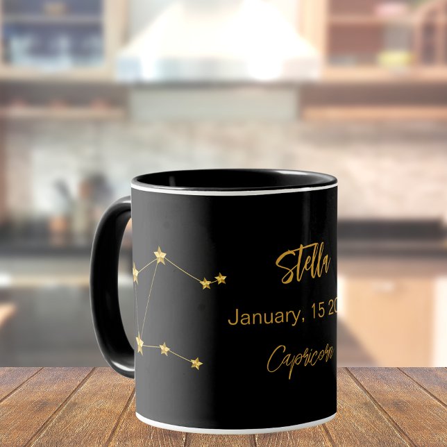 Mug Anniversaire de la constellation d'étoiles Caprico (Créateur téléchargé)