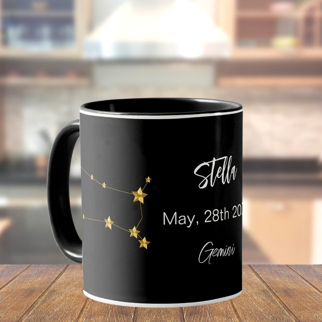 Mug Anniversaire de la constellation d'étoiles Gemini  (Créateur téléchargé)